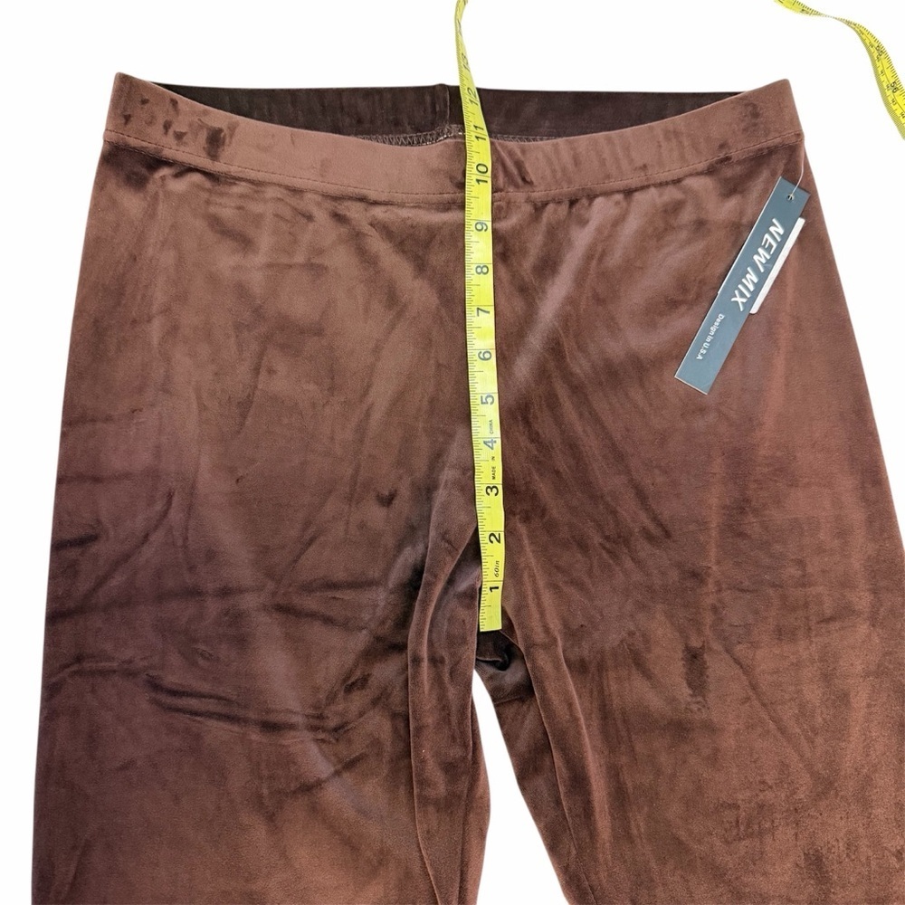 New Mix Velour Leggings Lot Of 2 Women’s 2X/3X Brown Tan Cozy Soft Comfy Relax - Picture 6 of 13